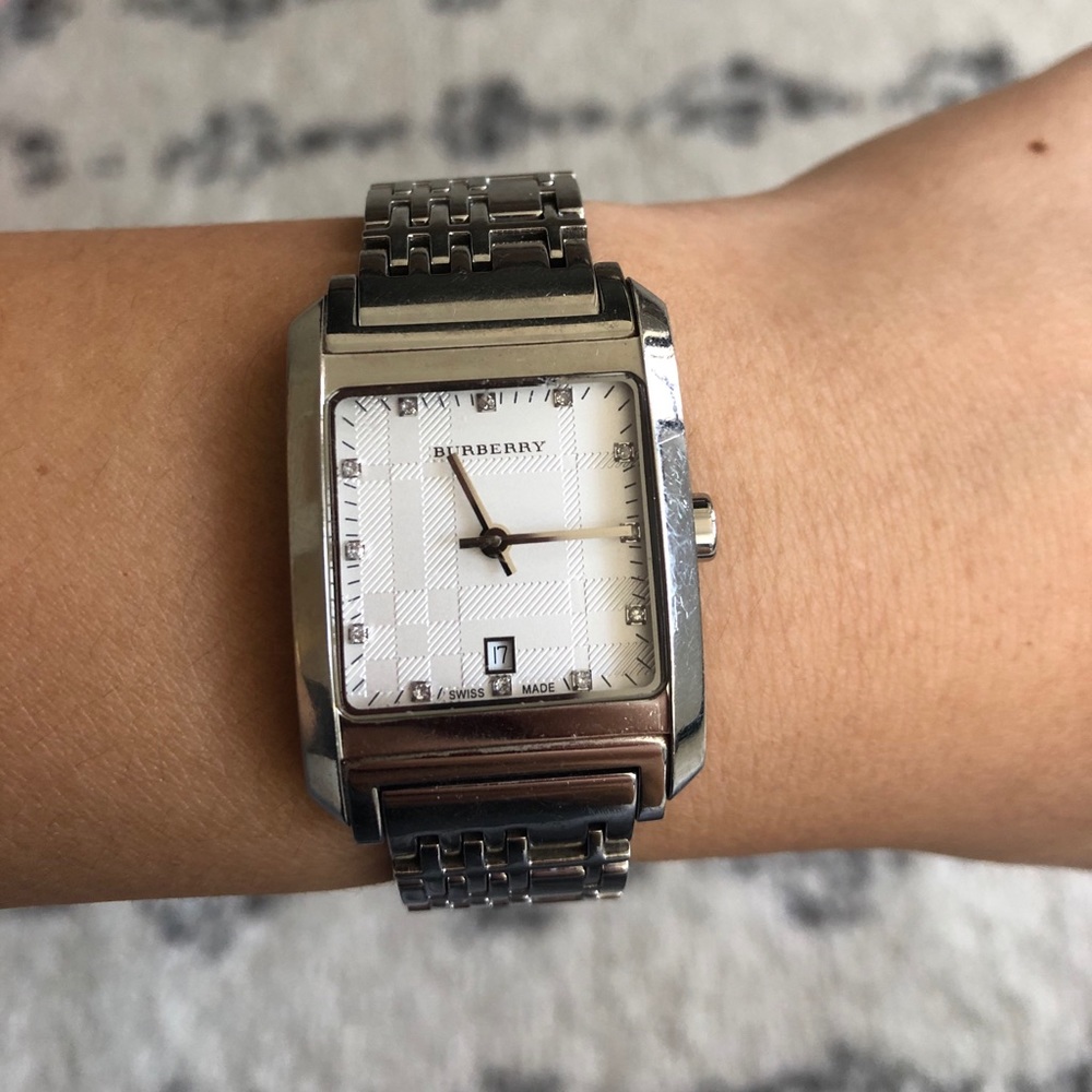 Burberry Stainless Steel Diamond 25mm BU1583 Watch